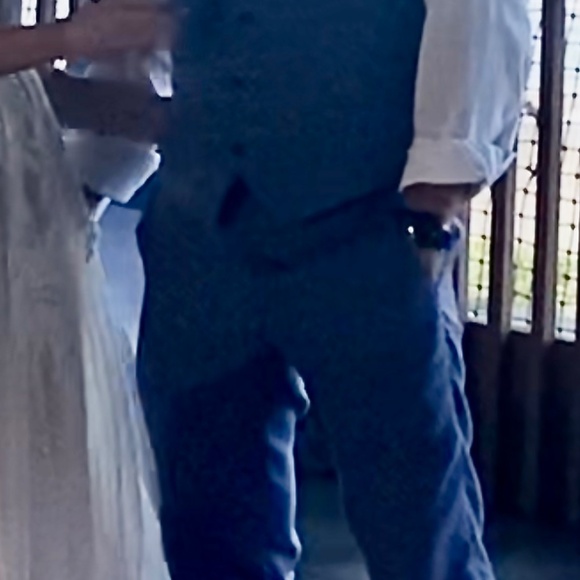 Cubavera Mens Delave Navy Slub Sleeveless Formal Suit Vest Plus NWT - Picture 3 of 4